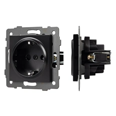 Изображение Механизм электрической розетки SCT-MEU1-PL-BK-V (250V, 16A) (Arlight, -)